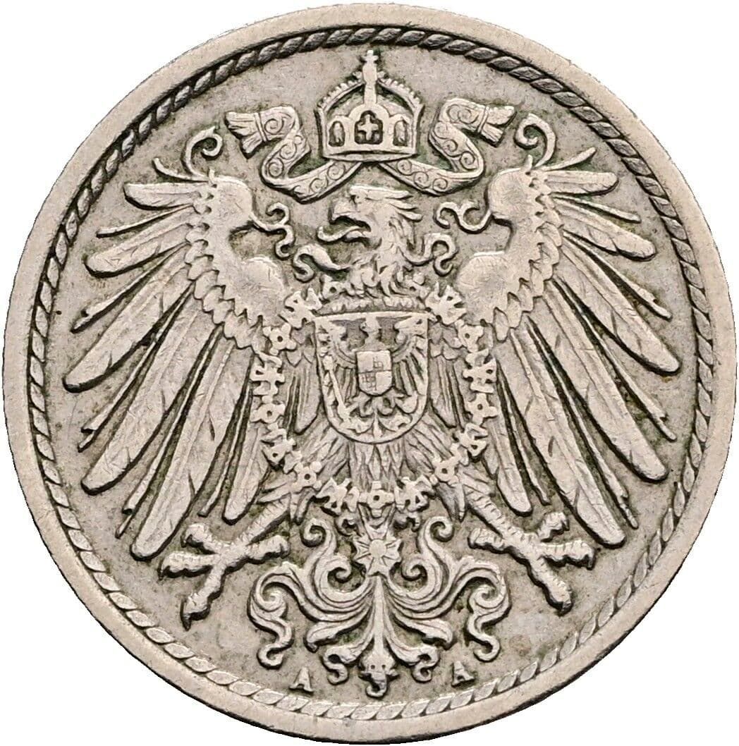 5 Pfennig 1914 A – Rückseite