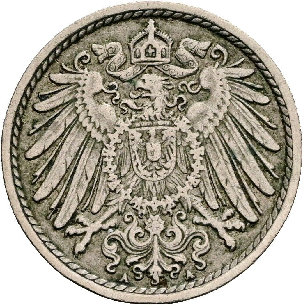 5 Pfennig 1906 A – Rückseite
