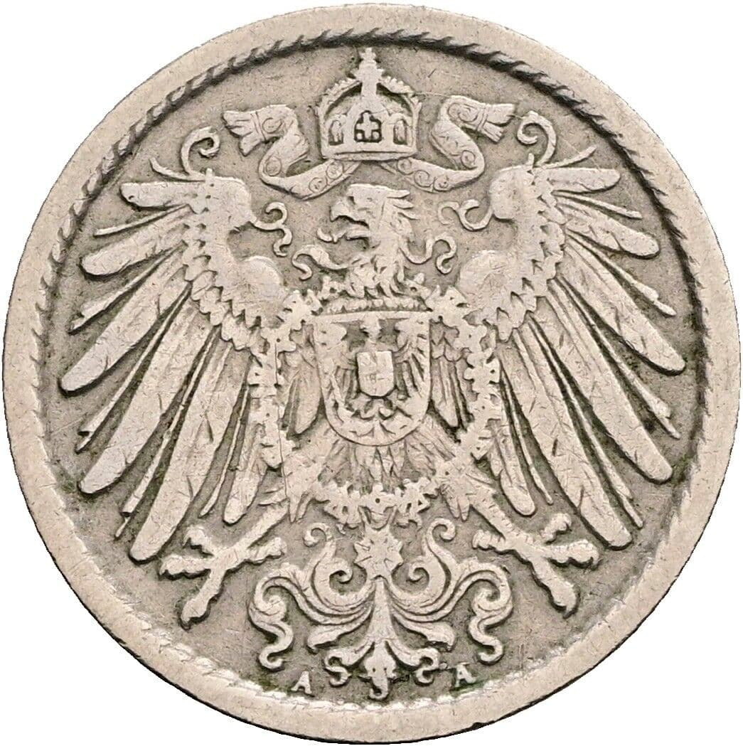 5 Pfennig 1905 A – Rückseite