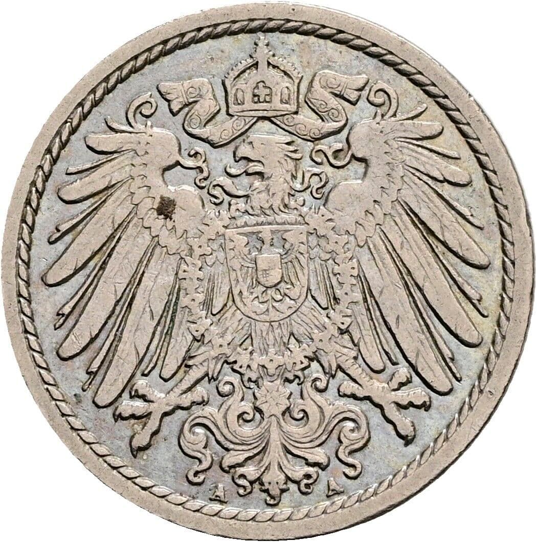 5 Pfennig 1912 A – Rückseite