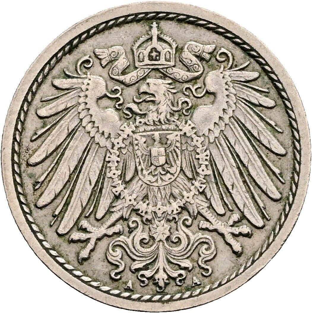 5 Pfennig 1914 A – Rückseite