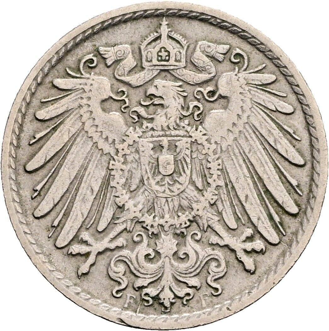 5 Pfennig 1914 F – Rückseite
