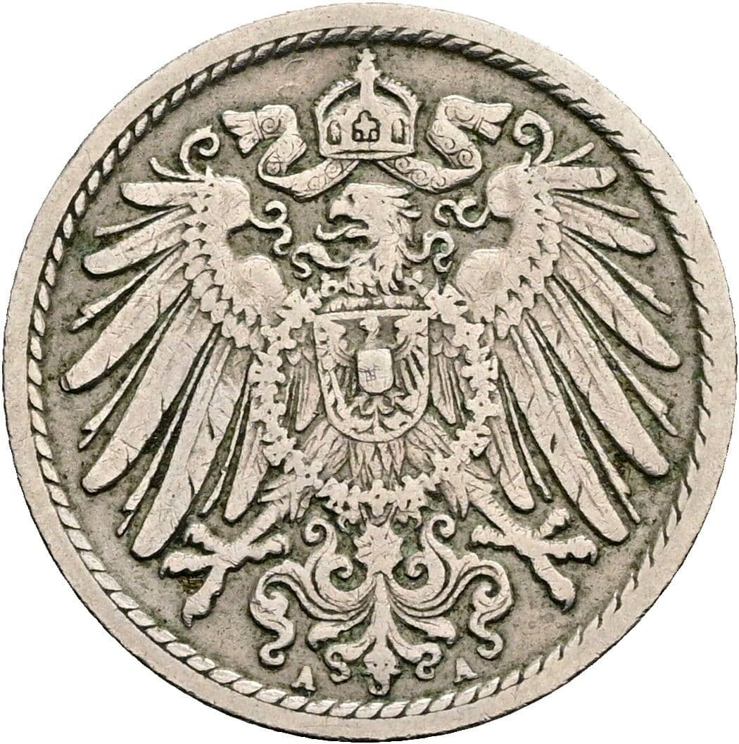5 Pfennig 1900 A – Rückseite
