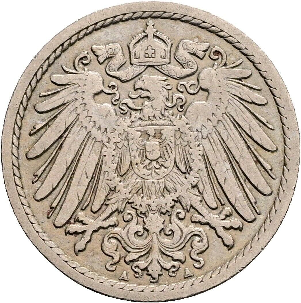 5 Pfennig 1906 A – Rückseite