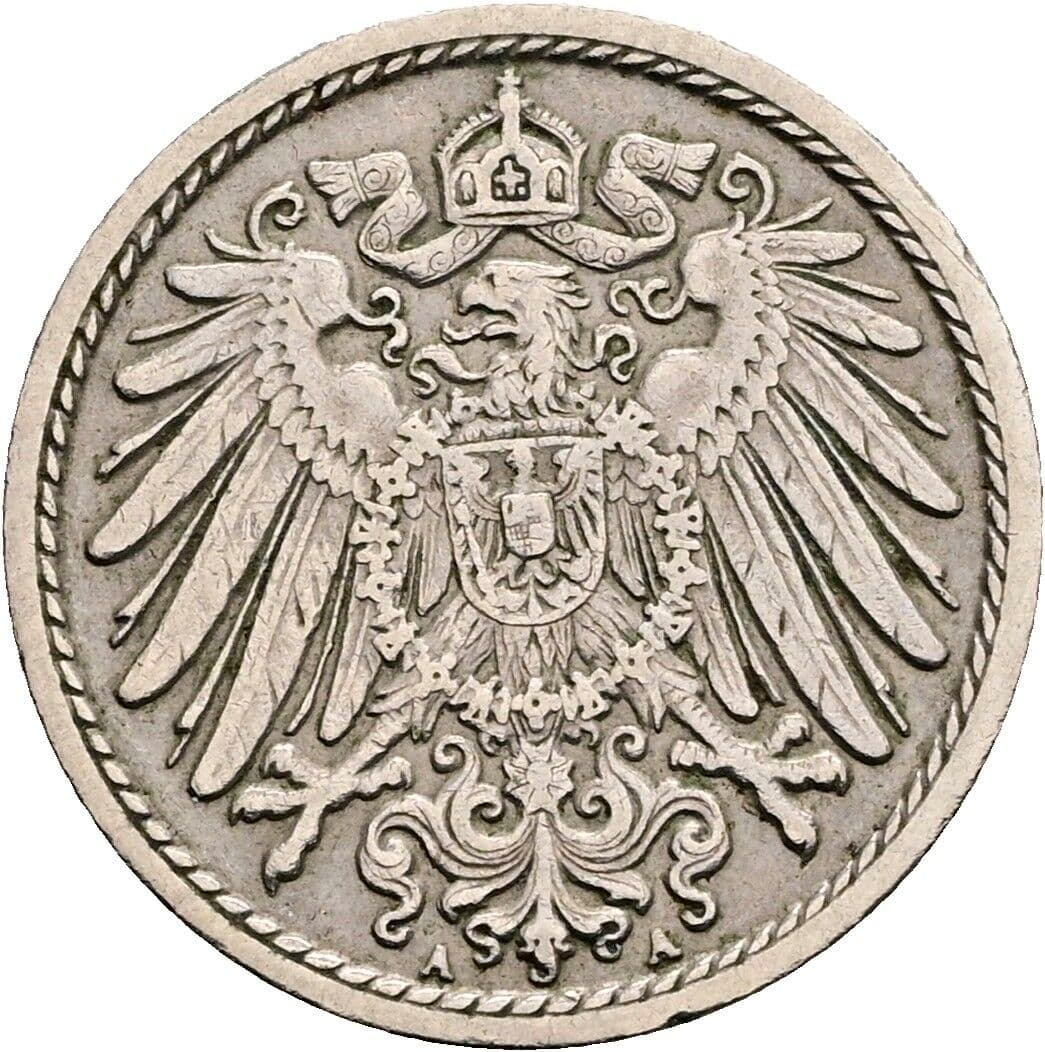 5 Pfennig 1912 A – Rückseite