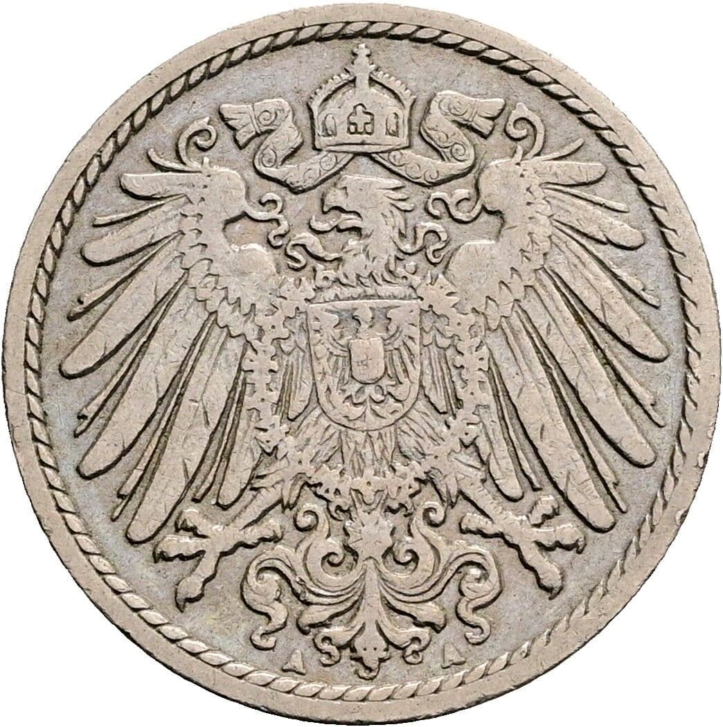 5 Pfennig 1900 A – Rückseite