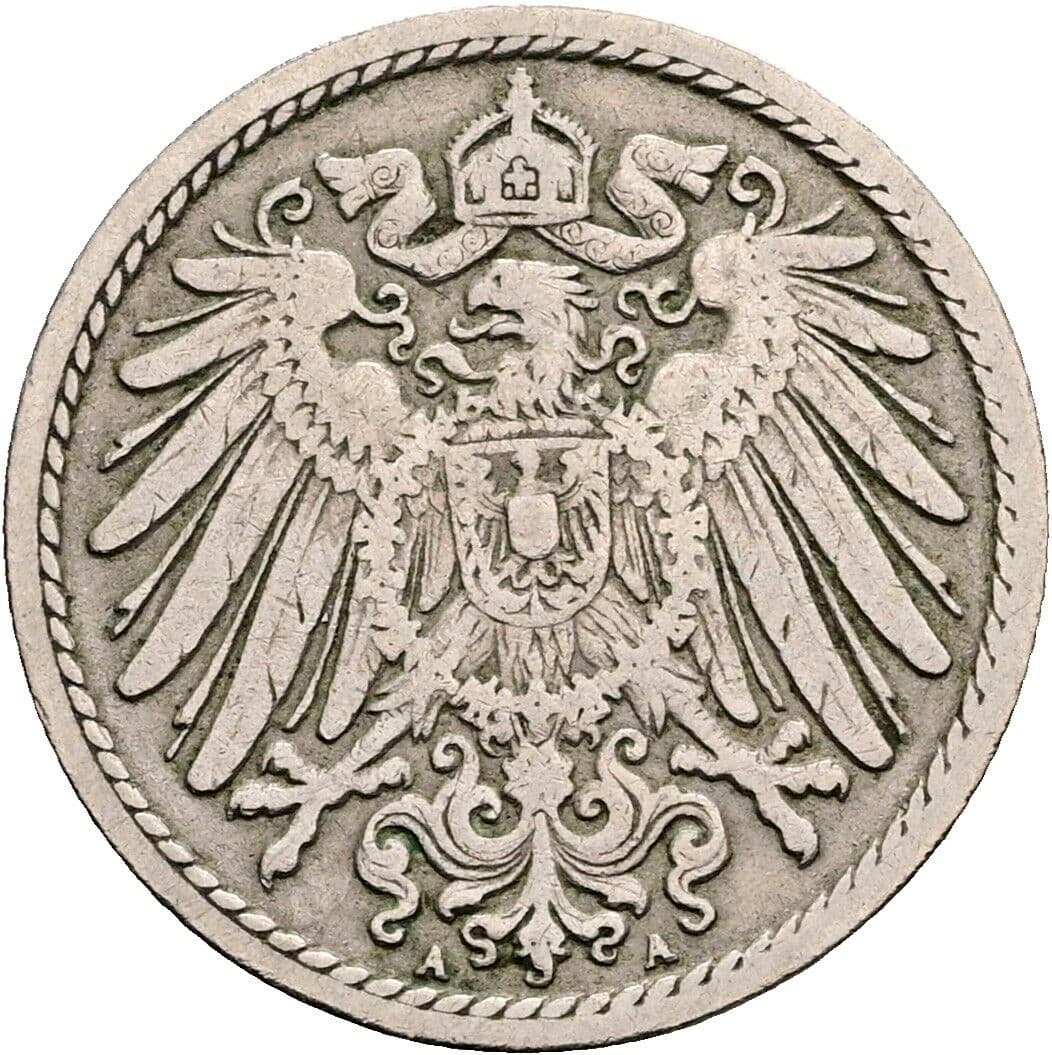 5 Pfennig 1899 A – Rückseite