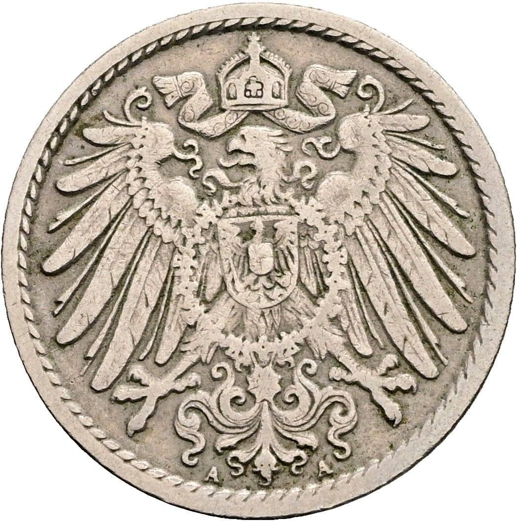 5 Pfennig 1906 A – Rückseite