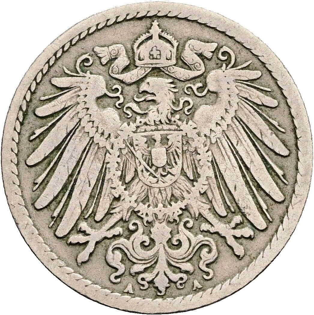 5 Pfennig 1899 A – Rückseite