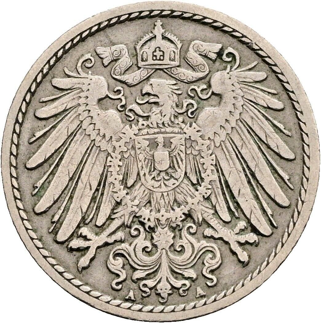 5 Pfennig 1905 A – Rückseite