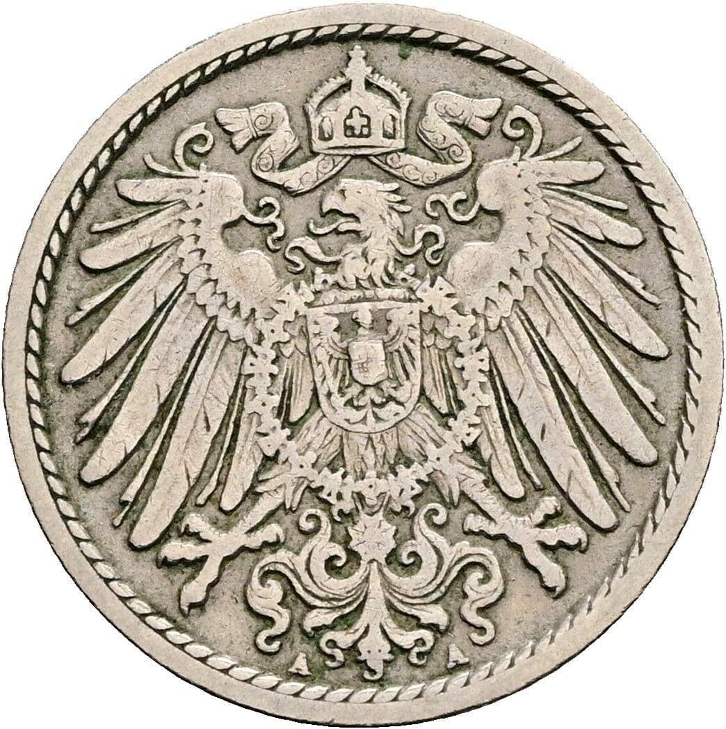 5 Pfennig 1902 A – Rückseite