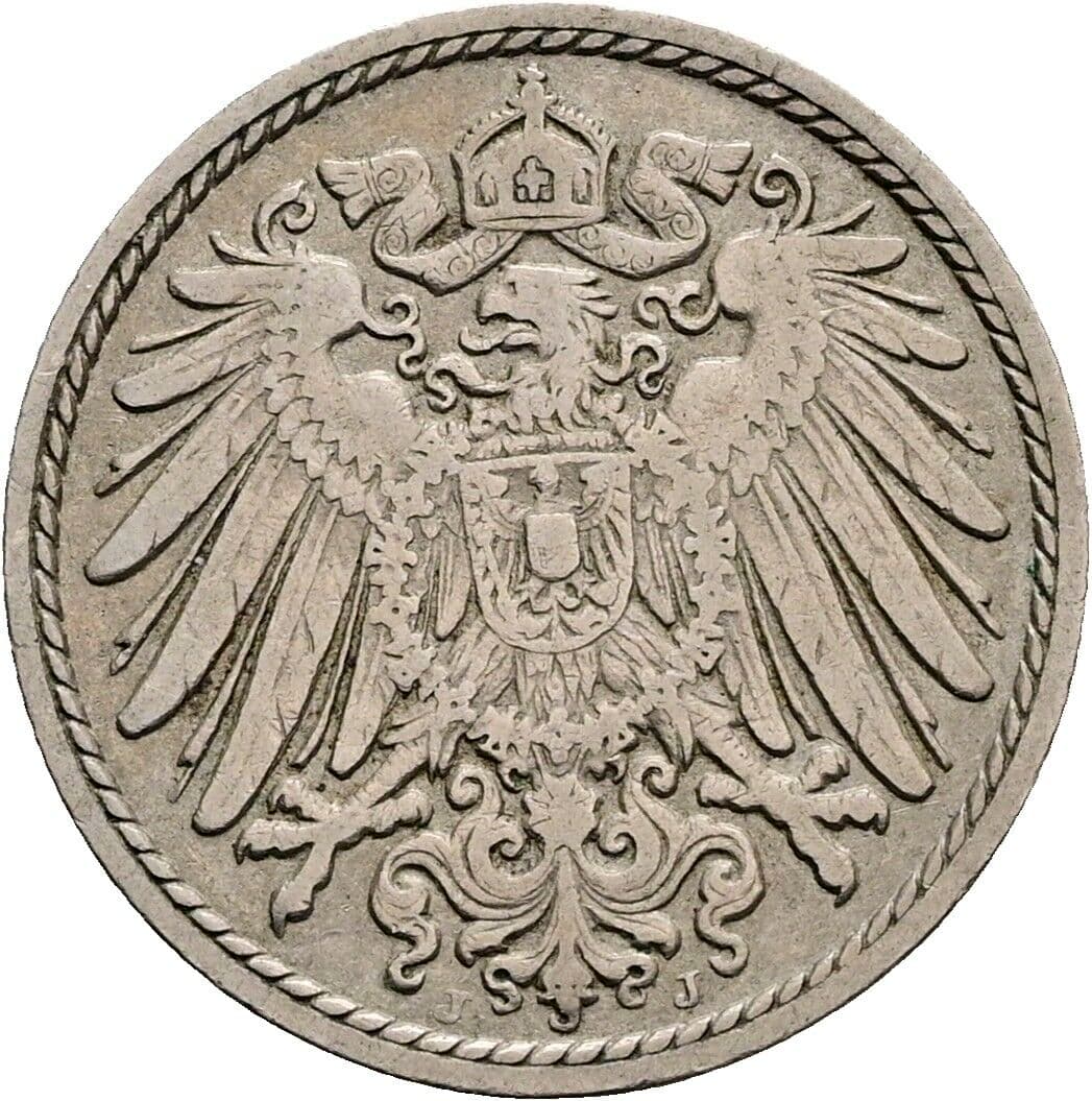 5 Pfennig 1903 J – Rückseite