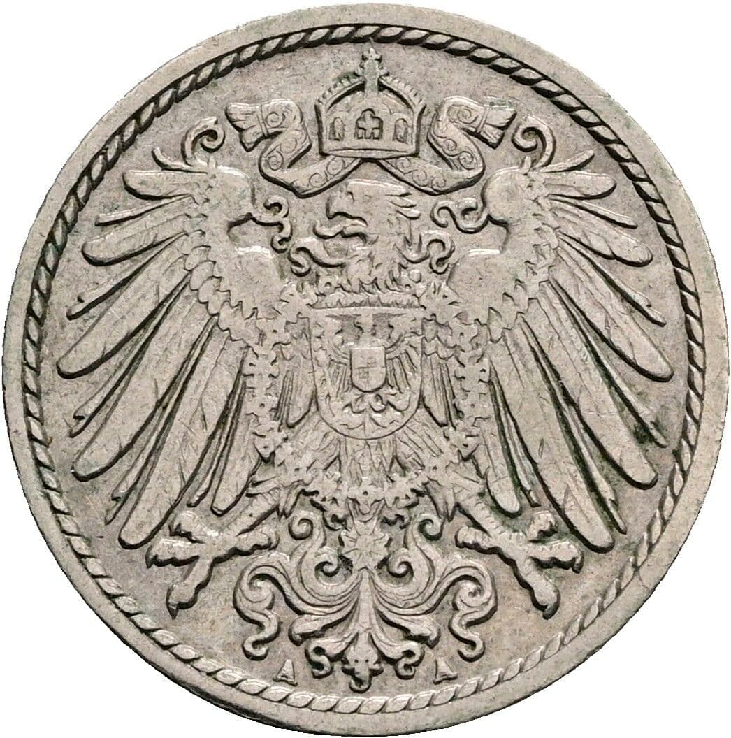 5 Pfennig 1910 A – Rückseite