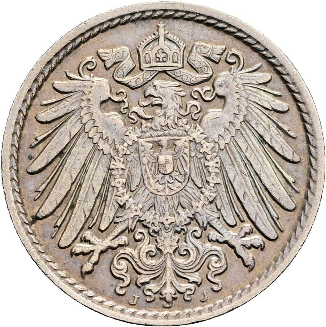 5 Pfennig 1915 J – Rückseite