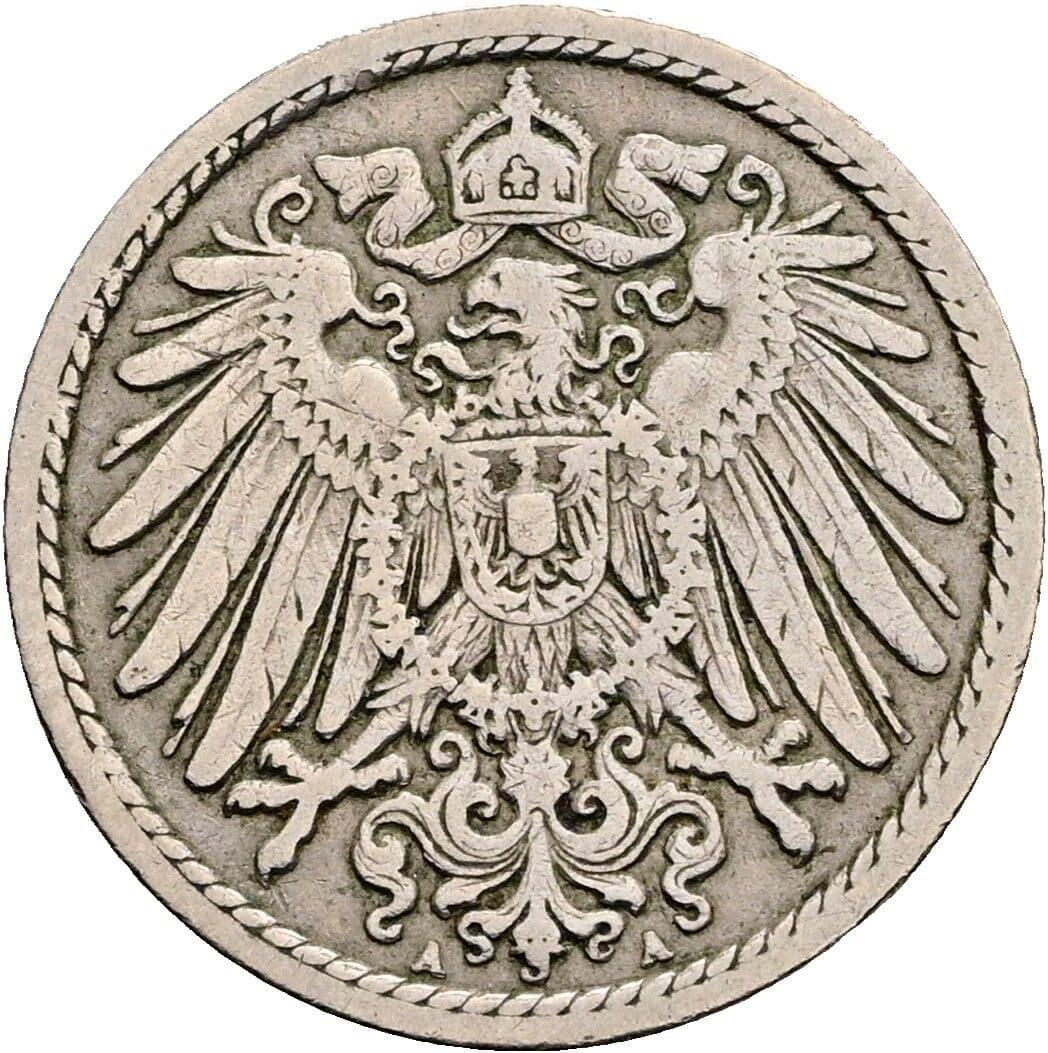 5 Pfennig 1905 A – Rückseite