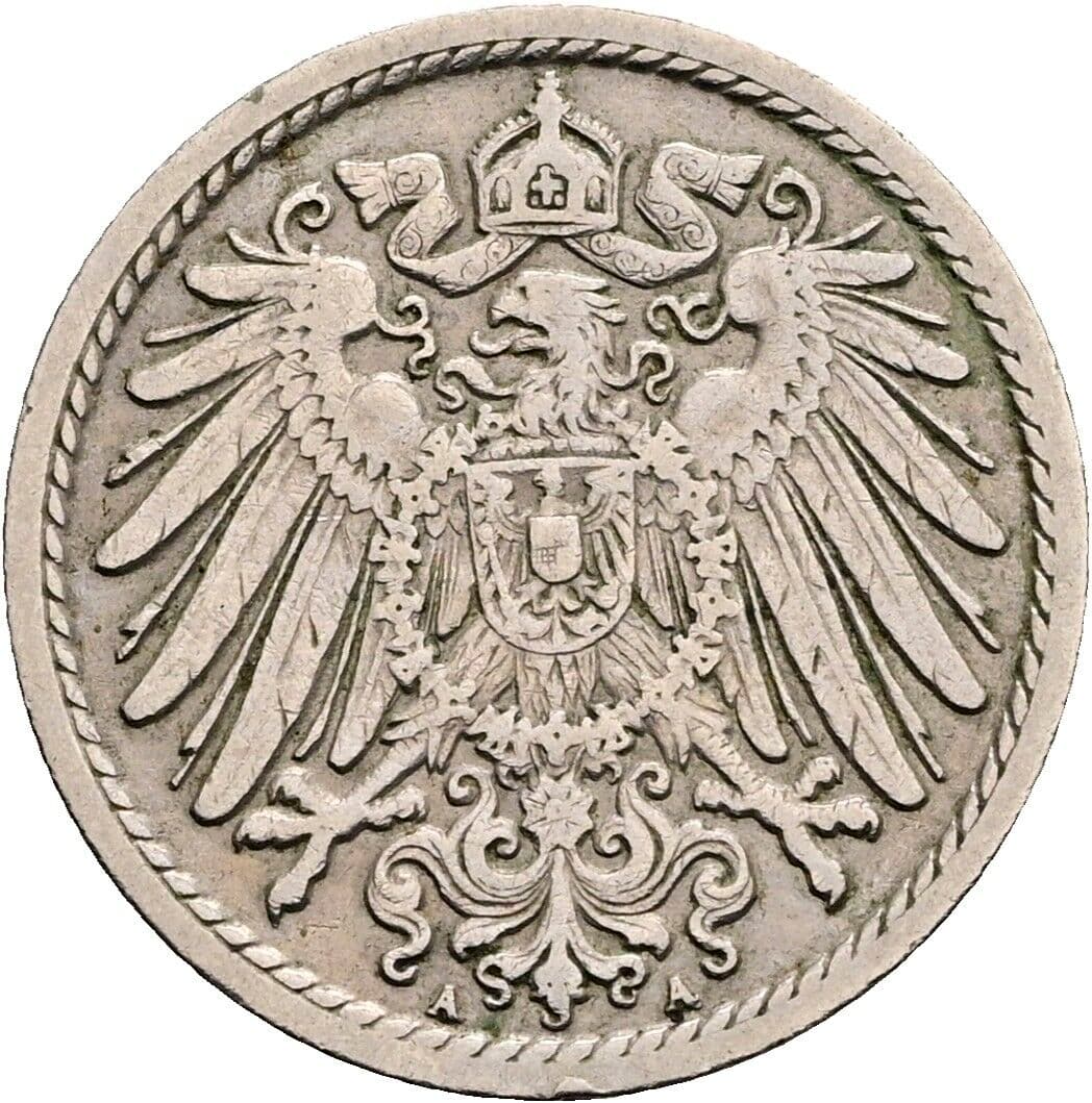 5 Pfennig 1904 A – Rückseite