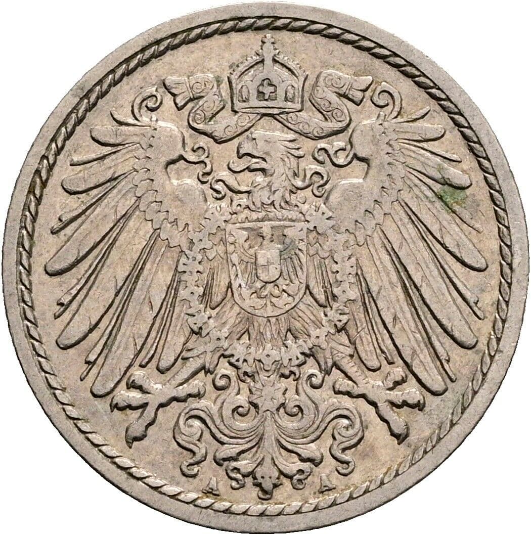 5 Pfennig 1911 A – Rückseite