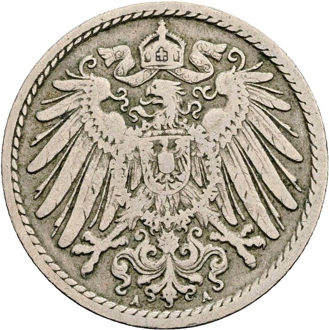 5 Pfennig 1899 A – Rückseite