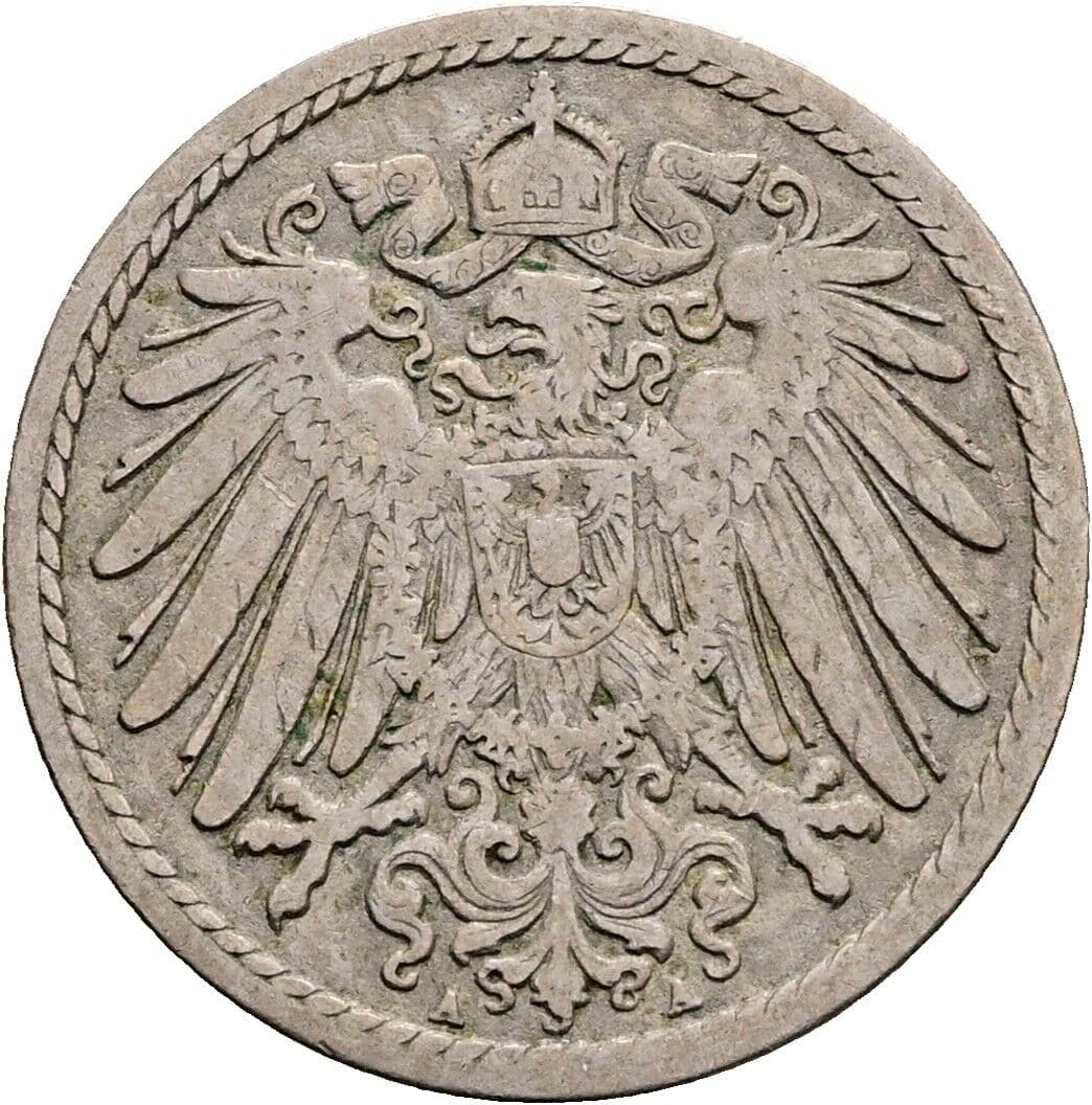 5 Pfennig 1892 A – Rückseite