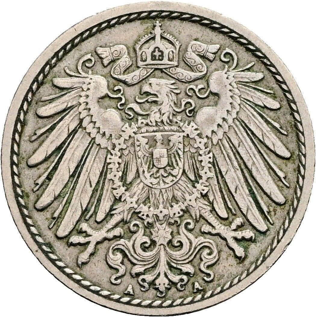 5 Pfennig 1912 A – Rückseite