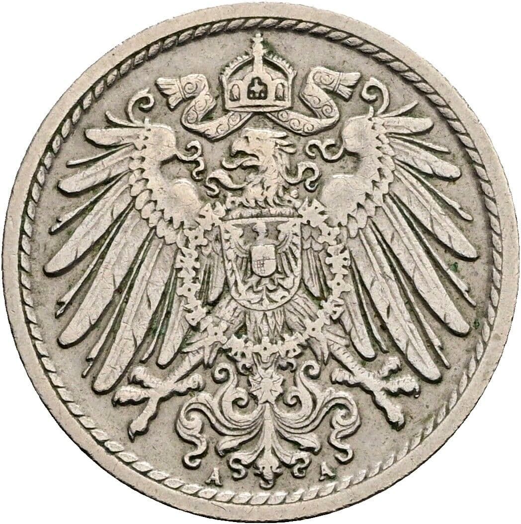 5 Pfennig 1914 A – Rückseite