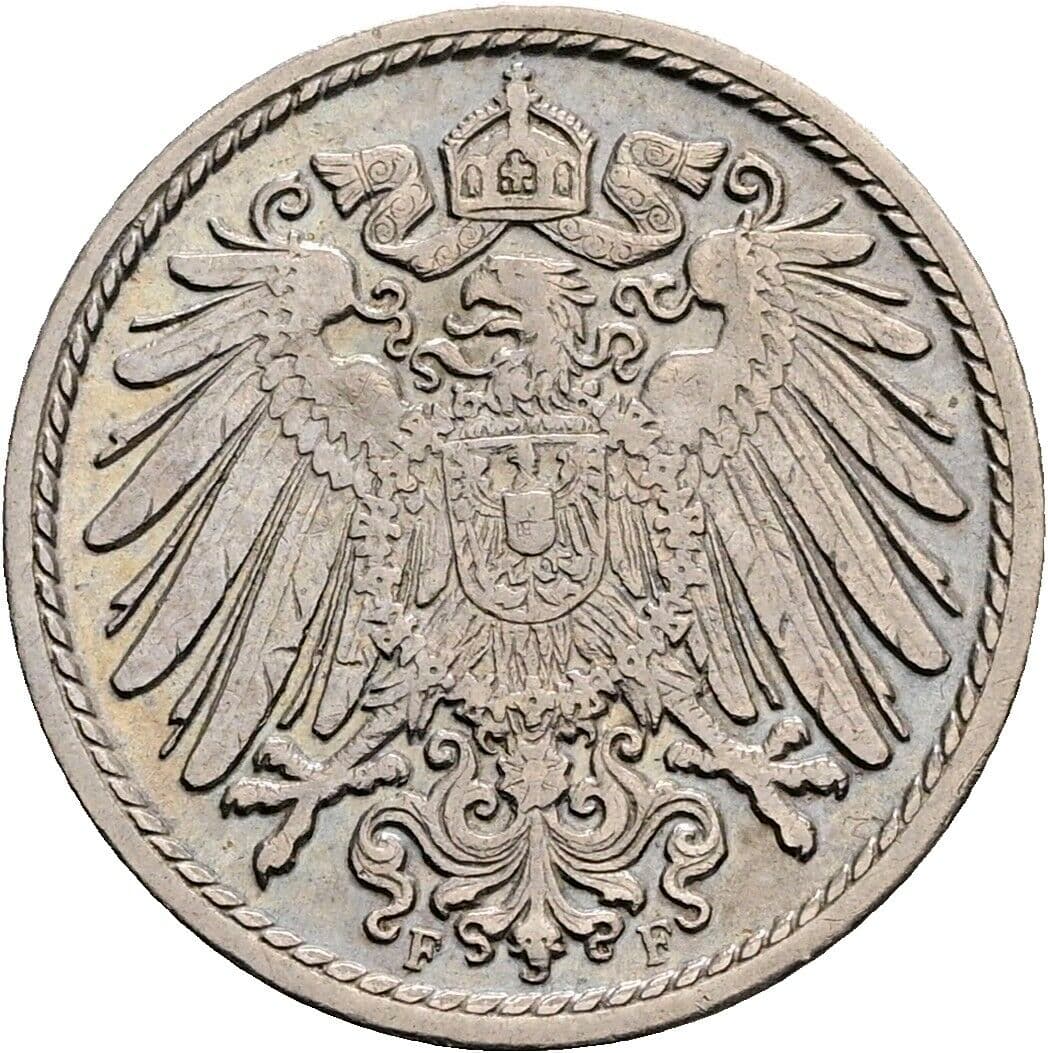 5 Pfennig 1911 F – Rückseite