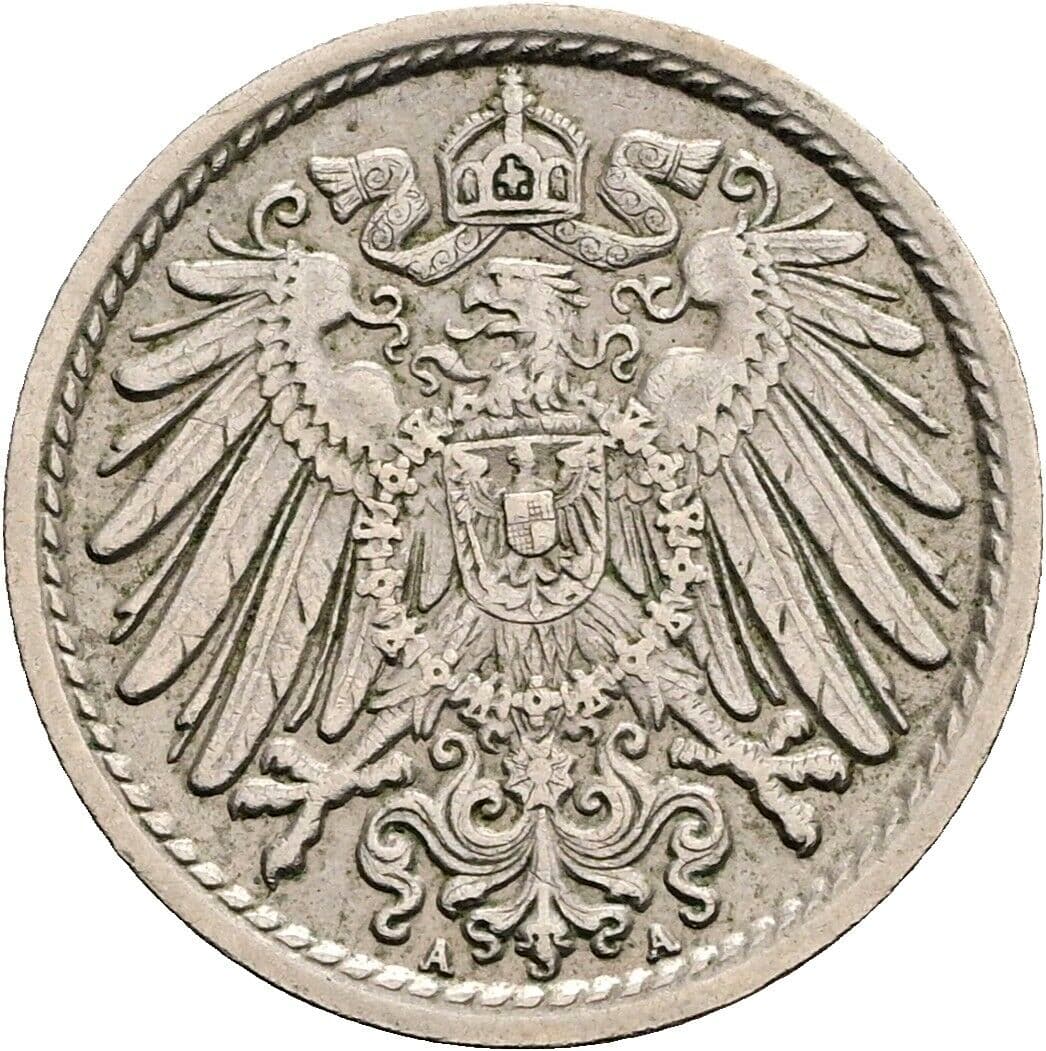5 Pfennig 1914 A – Rückseite