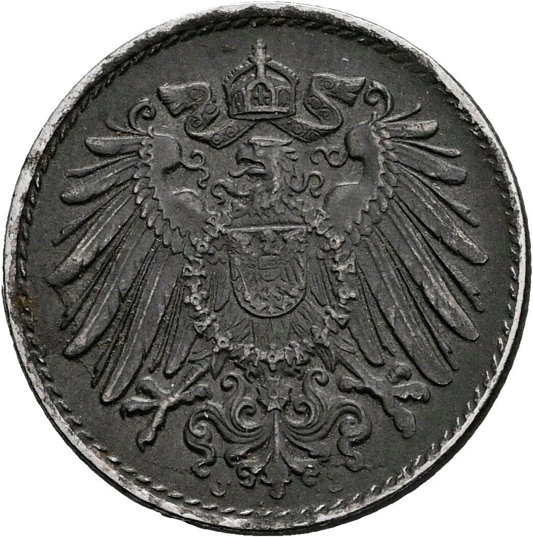5 Pfennig 1920 J – Rückseite