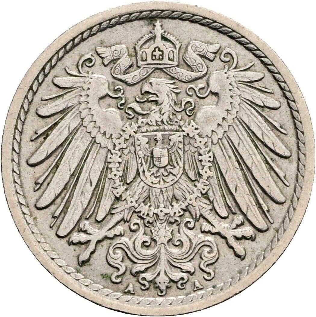 5 Pfennig 1914 A – Rückseite