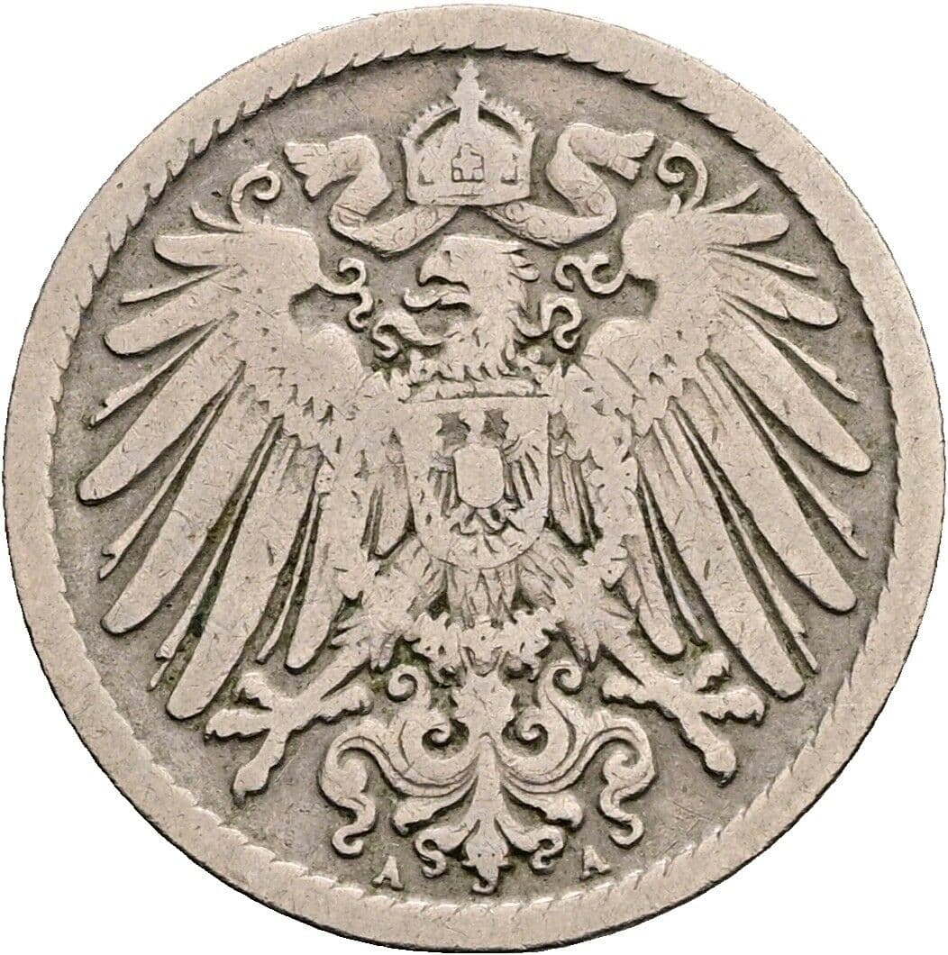 5 Pfennig 1894 A – Rückseite