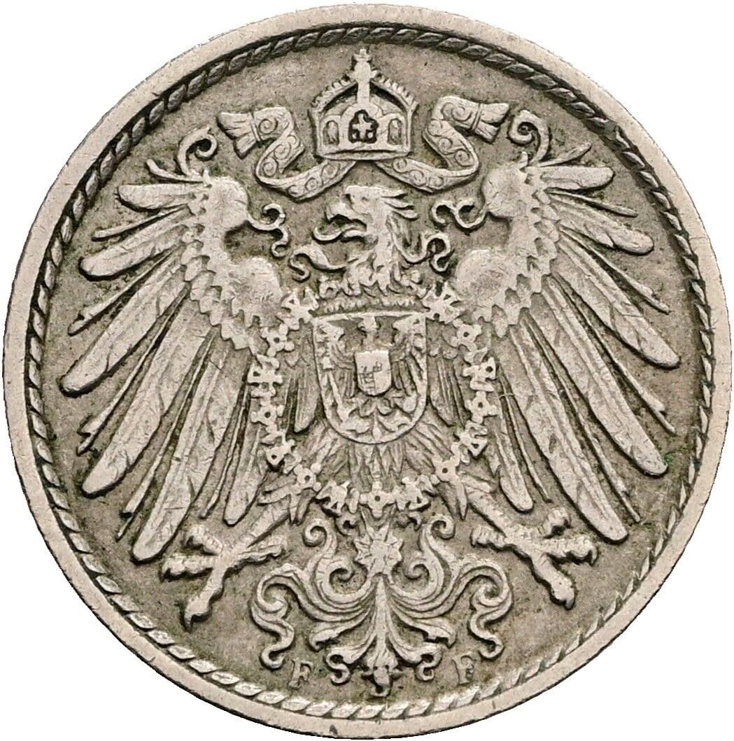 5 Pfennig 1914 F – Rückseite