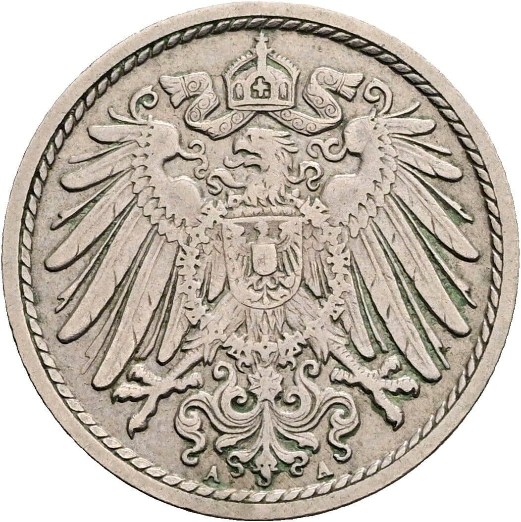 5 Pfennig 1910 A – Rückseite