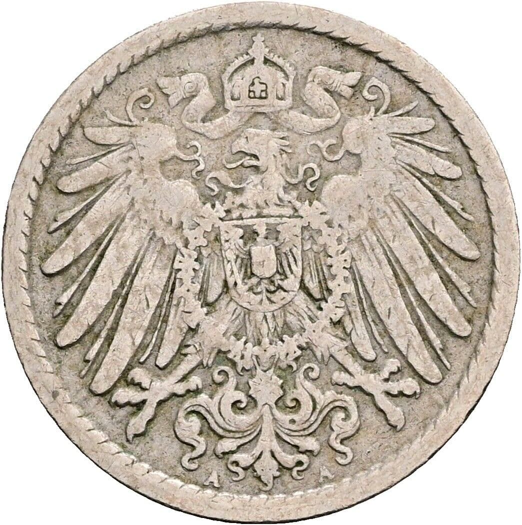 5 Pfennig 1900 A – Rückseite