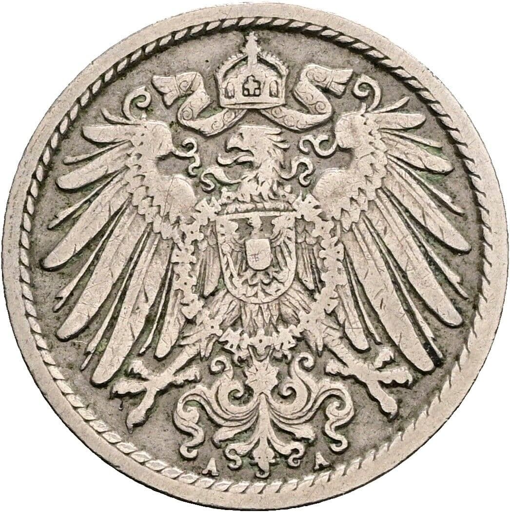 5 Pfennig 1906 A – Rückseite