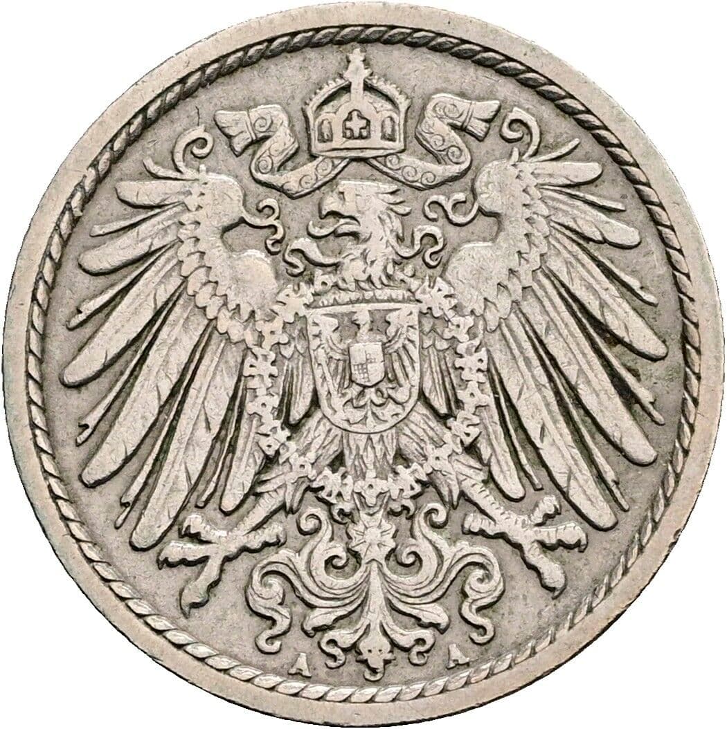 5 Pfennig 1905 A – Rückseite