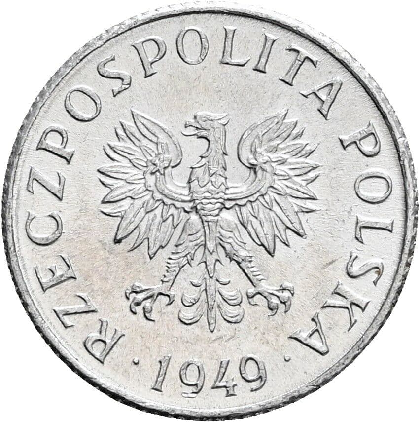 1 Grosz 1949 – Rückseite