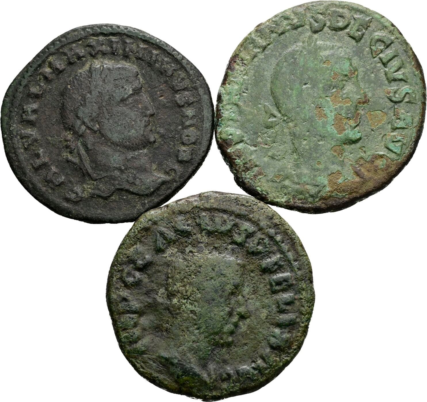 Lot 3 Stück Bronzemünzen