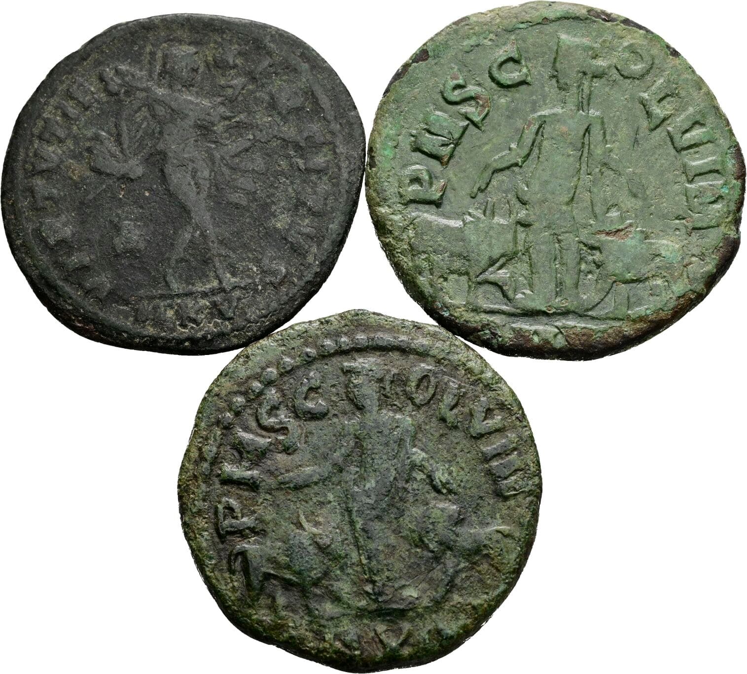 Lot 3 Stück Bronzemünzen