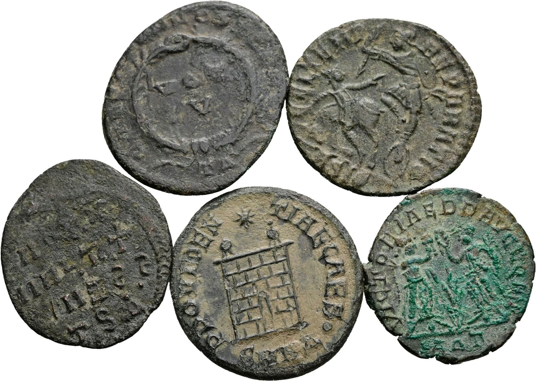 Lot 5 Stück Römische Münzen – Rückseite