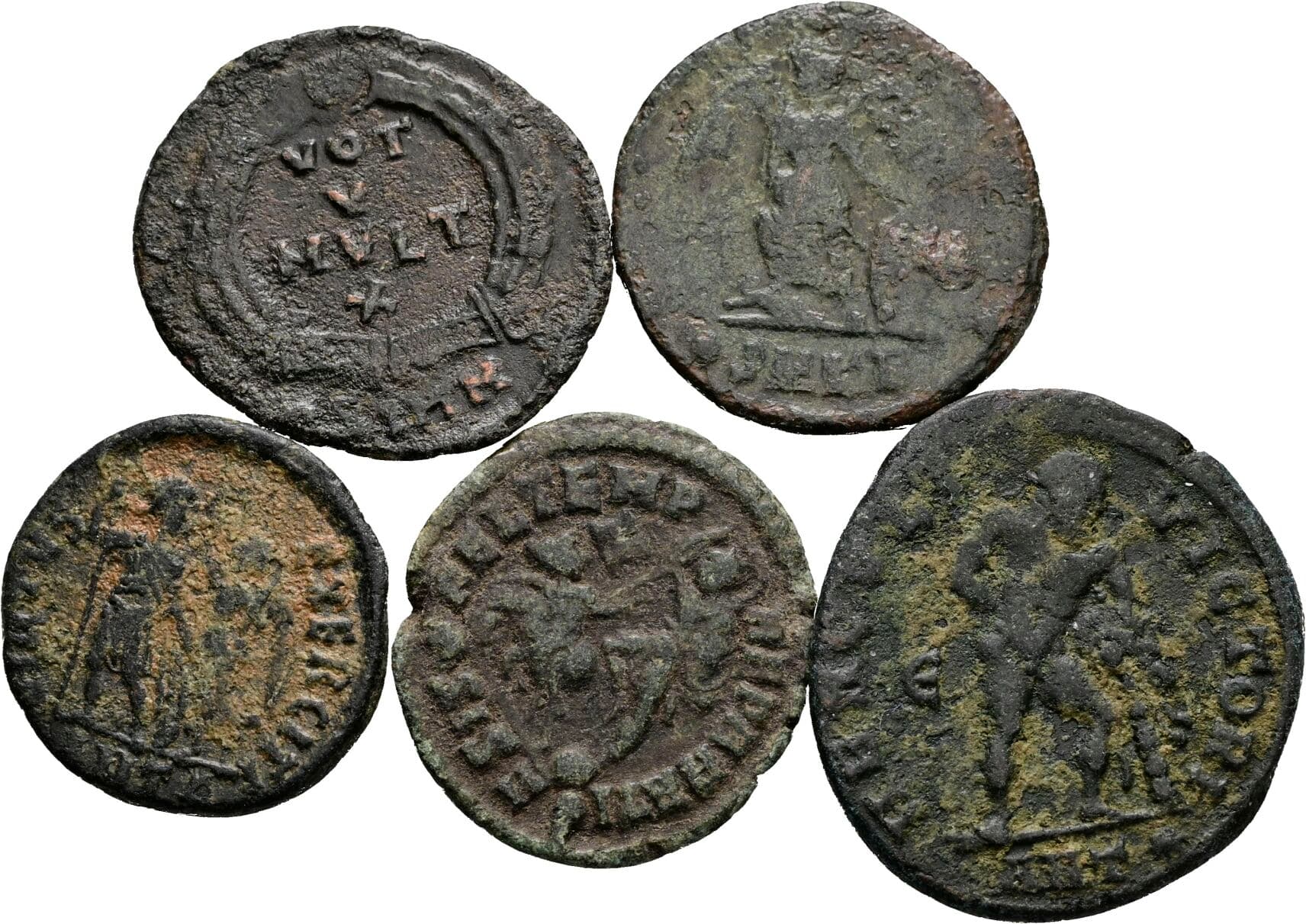 Lot 5 Stück Römische Münzen – Rückseite