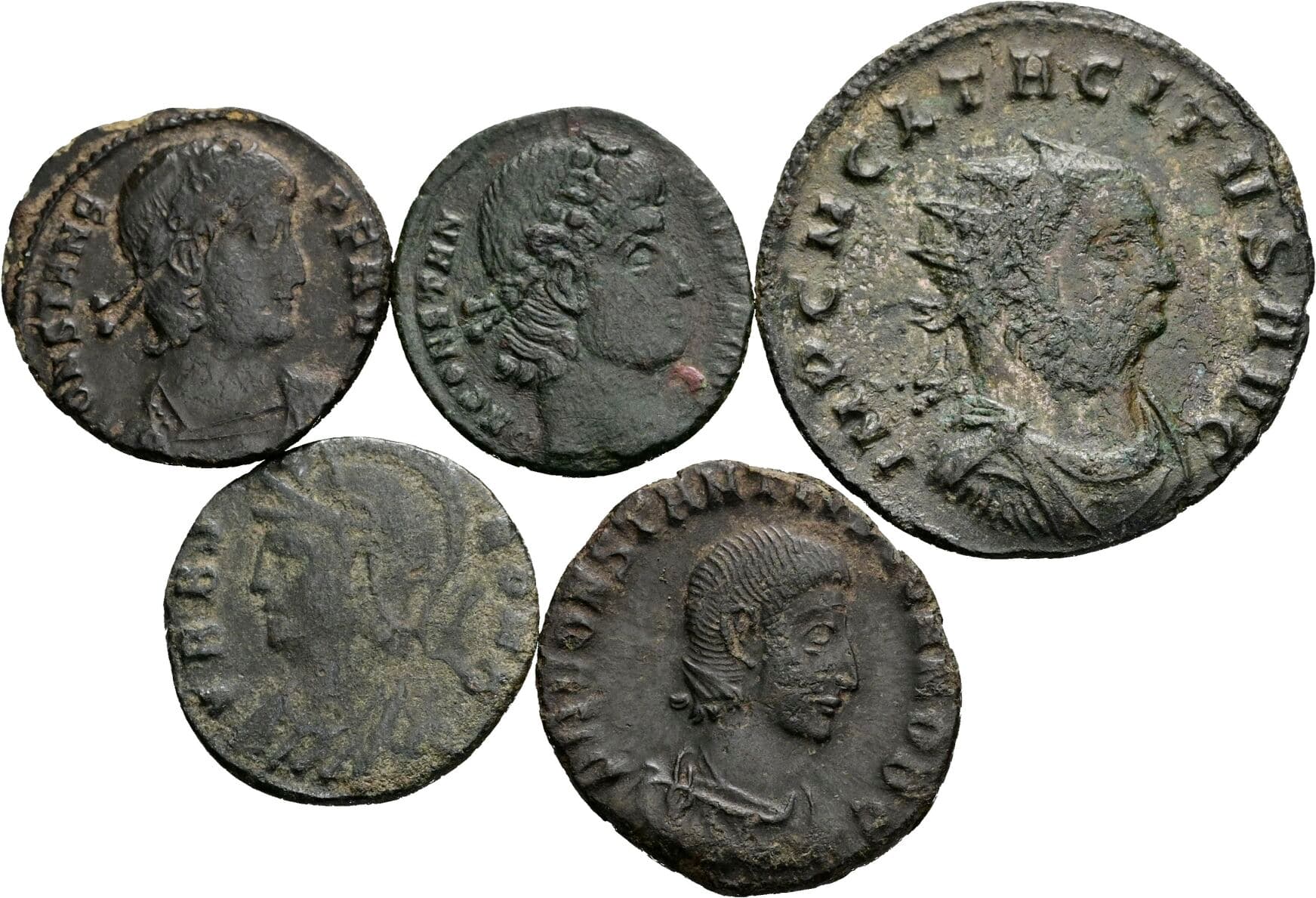Lot 5 Stück Römische Münzen – Vorderseite