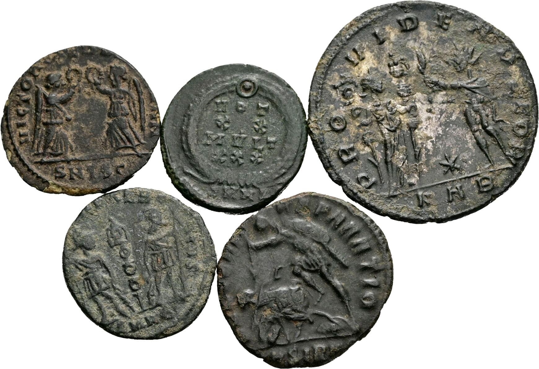 Lot 5 Stück Römische Münzen – Rückseite
