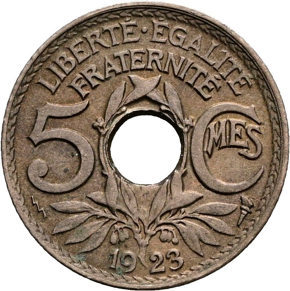 5 Centimes 1923 – Vorderseite