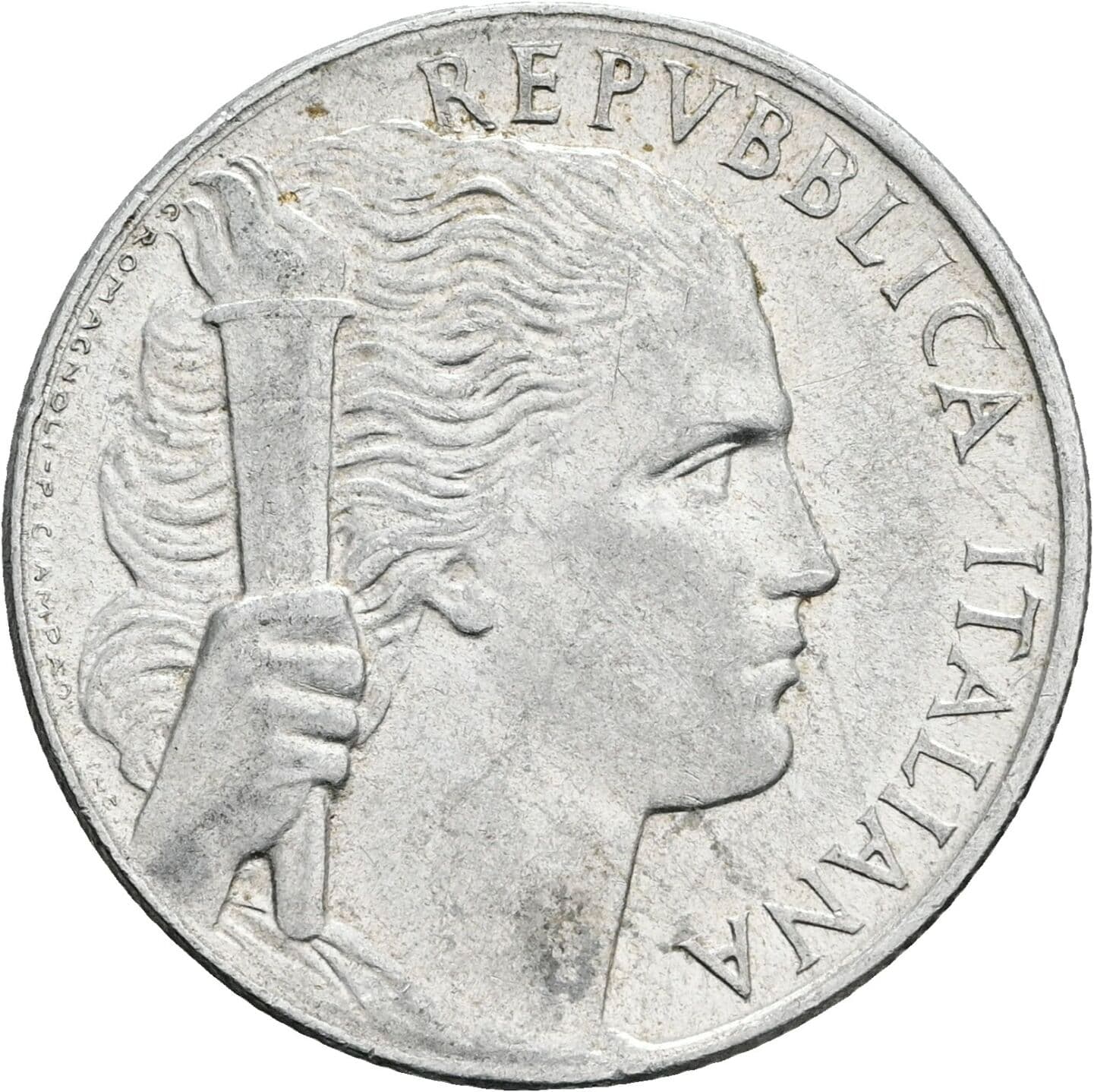 5 Lire 1950 – Vorderseite