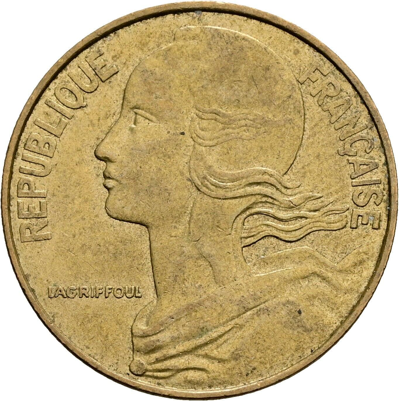 20 Centimes 1973 – Vorderseite
