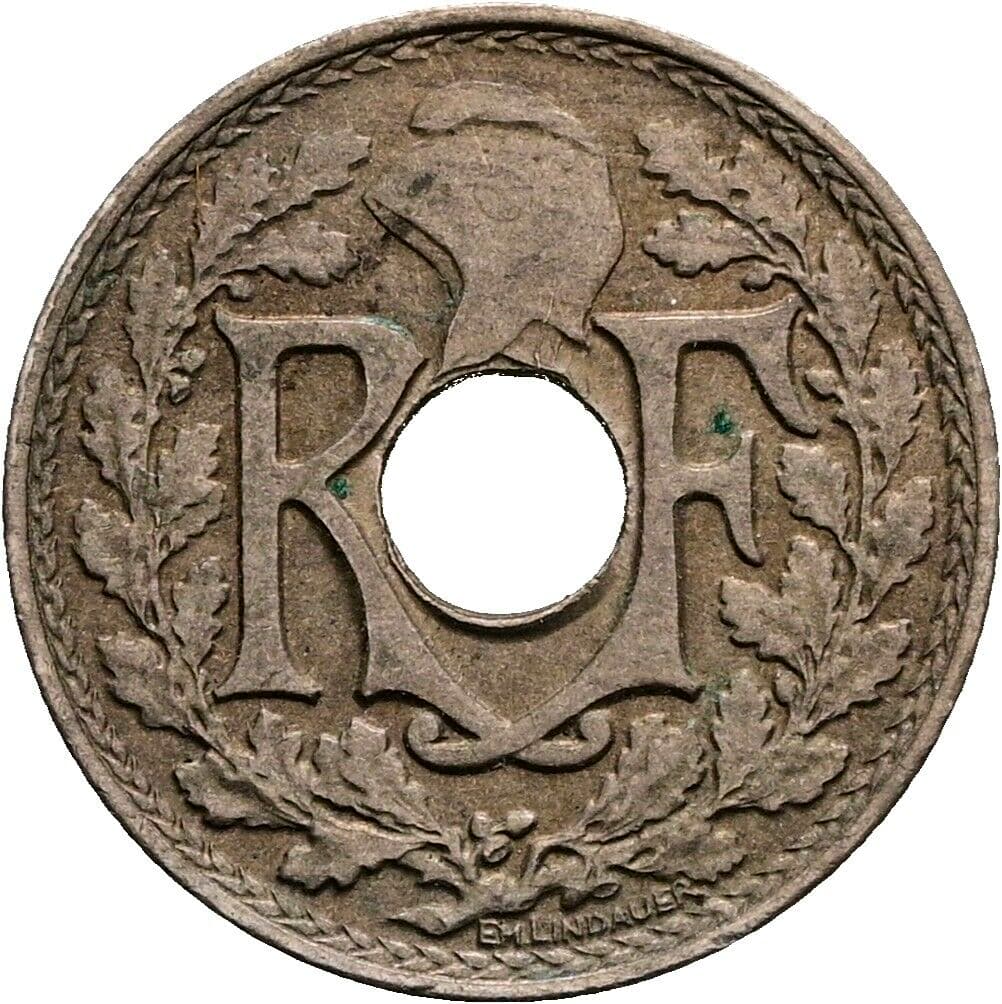 5 Centimes 1923 – Rückseite