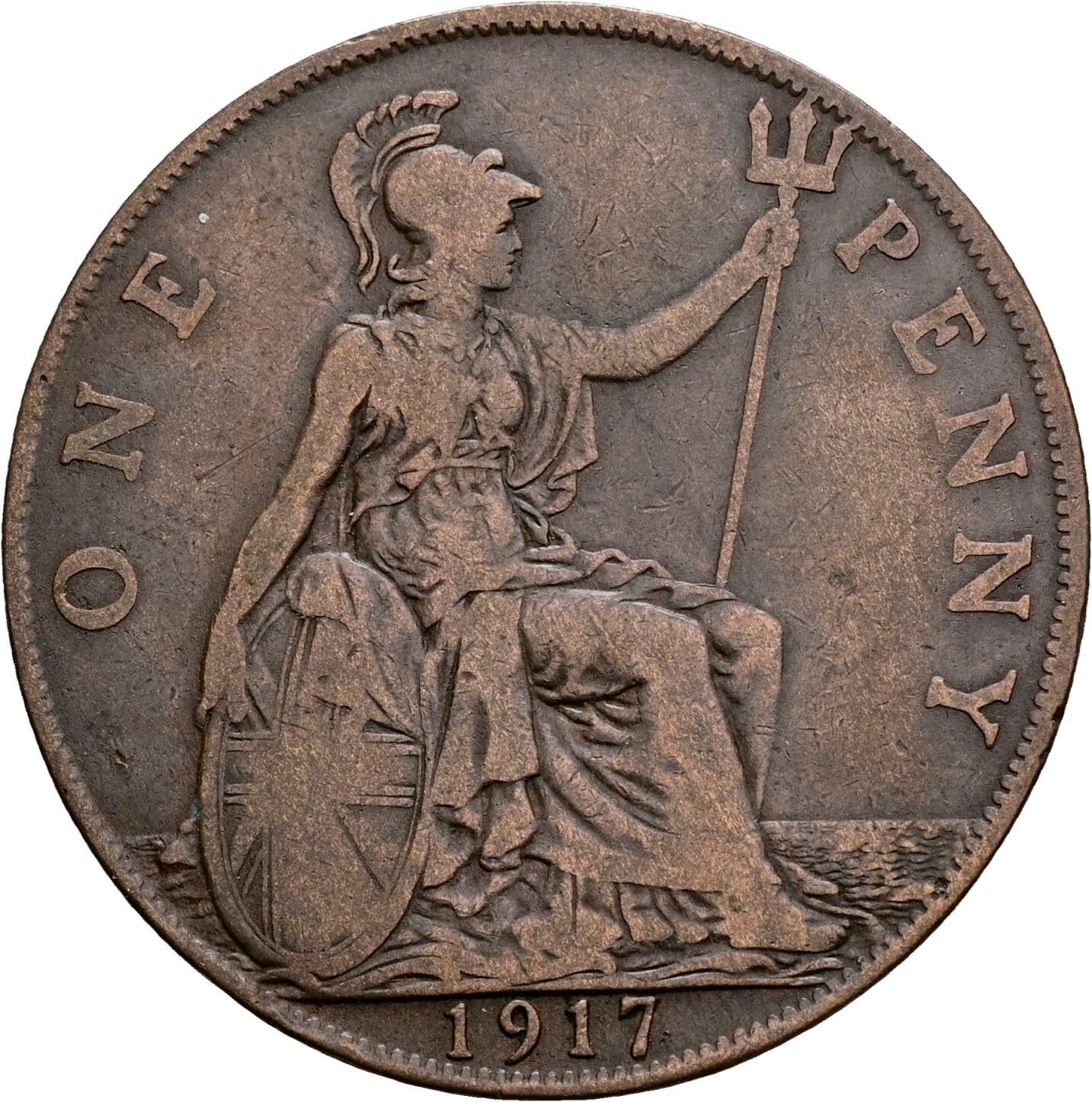 1 Penny George V. 1917 – Rückseite