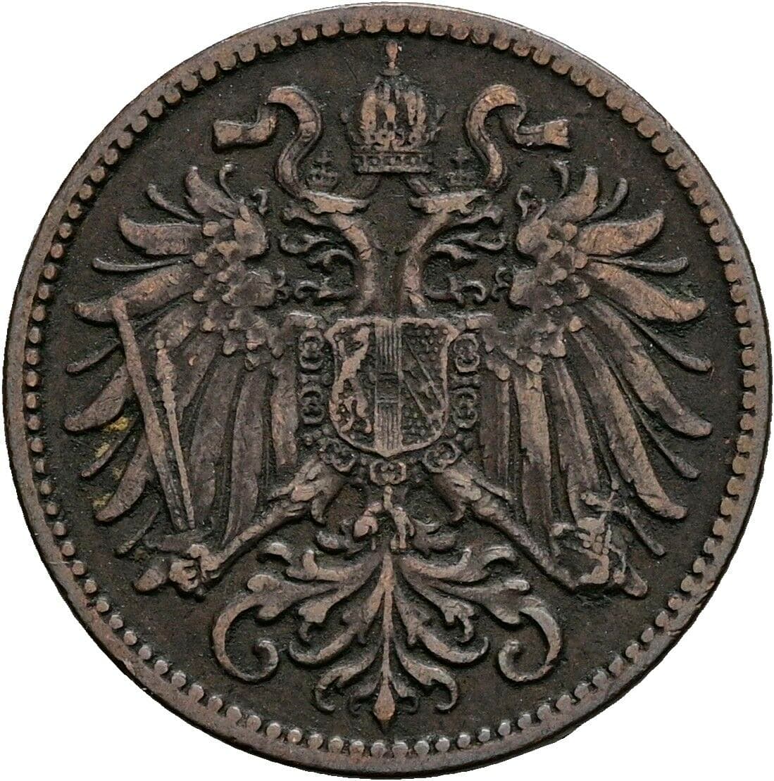 2 Heller Franz Joseph I. 1848-1916 1897 – Rückseite