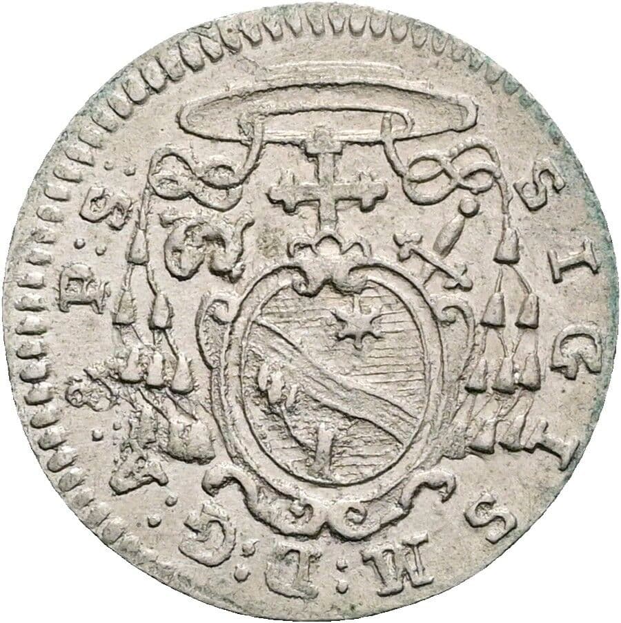 1 Kreuzer Sigismund III. Graf Schrattenbach 1753-1771 1755 – Rückseite
