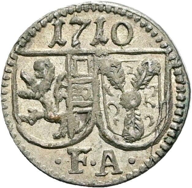 1 Pfennig Franz Anton Fürst von Harrach 1709-1727 1710 – Vorderseite